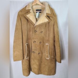 Vintage Bovet genuine leather Tan suede Jacket - 1XL Womens
